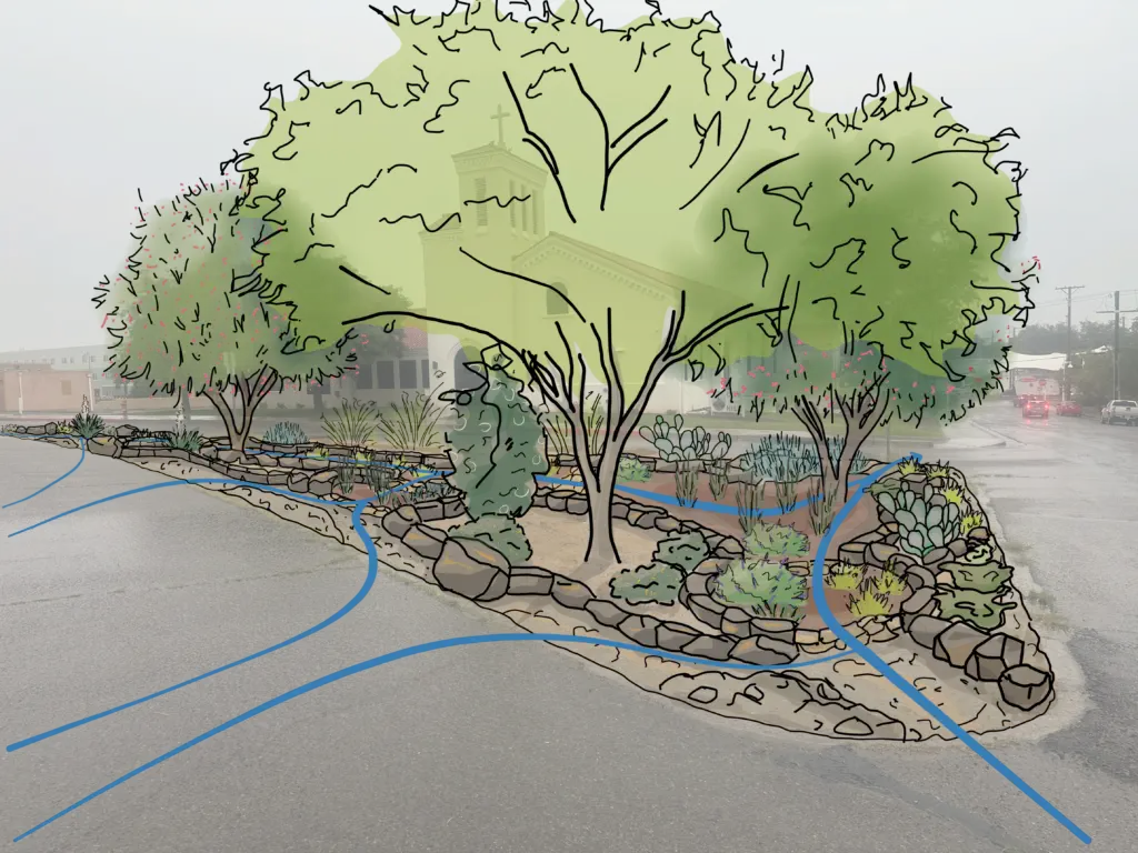 Silver Median Perspective Rendering